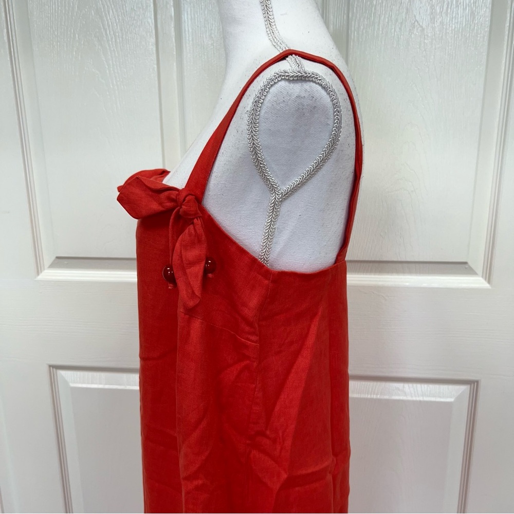 Adriana Degreas Cherry Bomb Red Solid Long Dress with Straps Size L - Picture 8 of 16